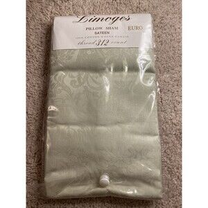 Limoges Sage Green Square Euro Shams Pillow Case New Sateen Thread 312 Count